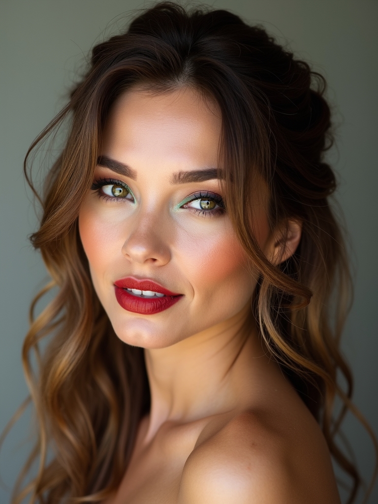 romantic half up bridal hairstyle