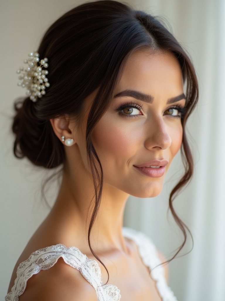 romantic half up bridal hairstyles