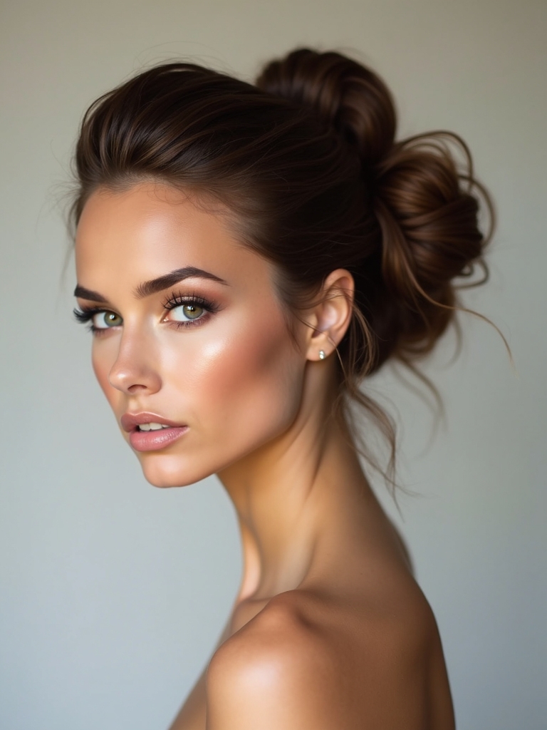 romantic low ponytail elegance
