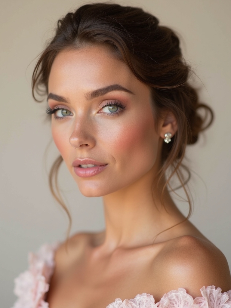 romantic pink engagement makeup
