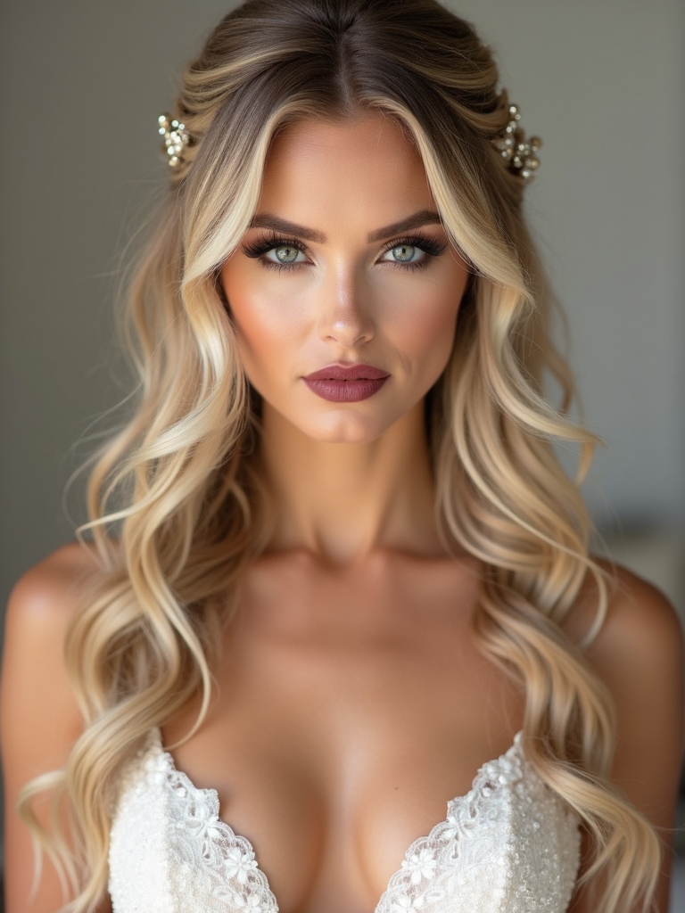 romantic practical bridal hairstyle