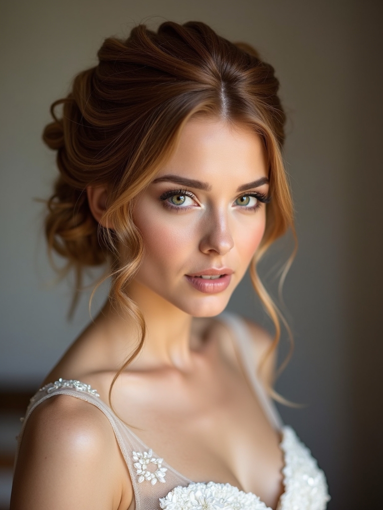 romantic practical bridal updo