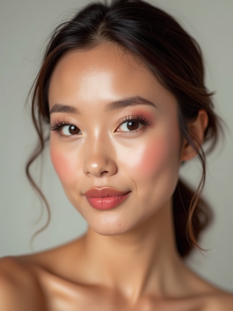 romantic rose blush bridal glow