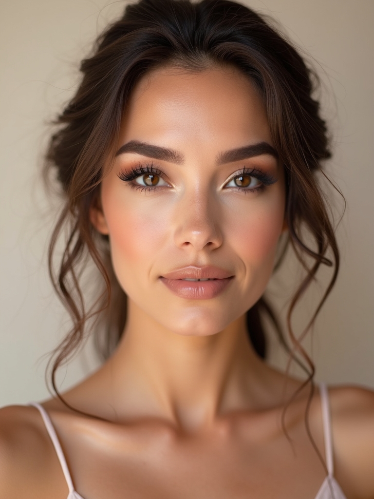 romantic rose gold smokey look