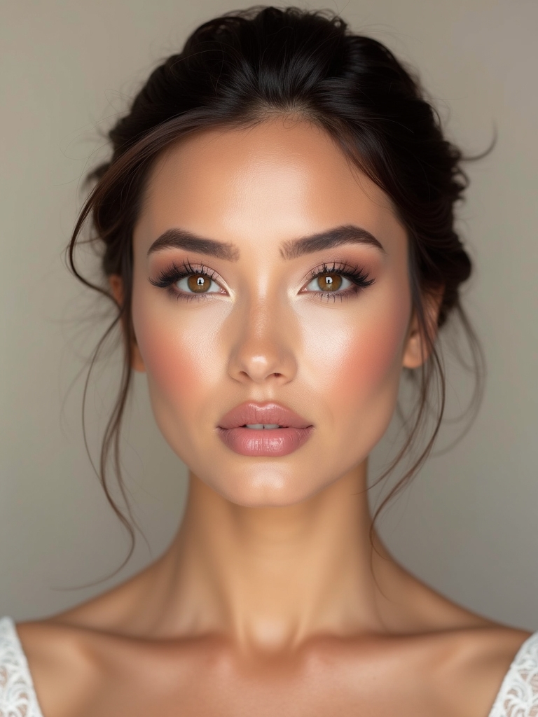 romantic rosy nude lip elegance
