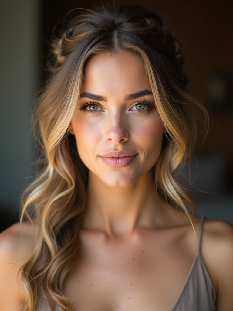romantic side swept boho braids