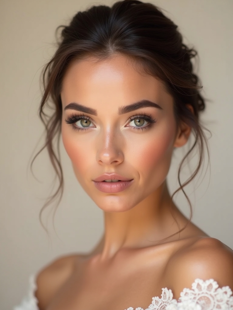 romantic soft bridal makeup