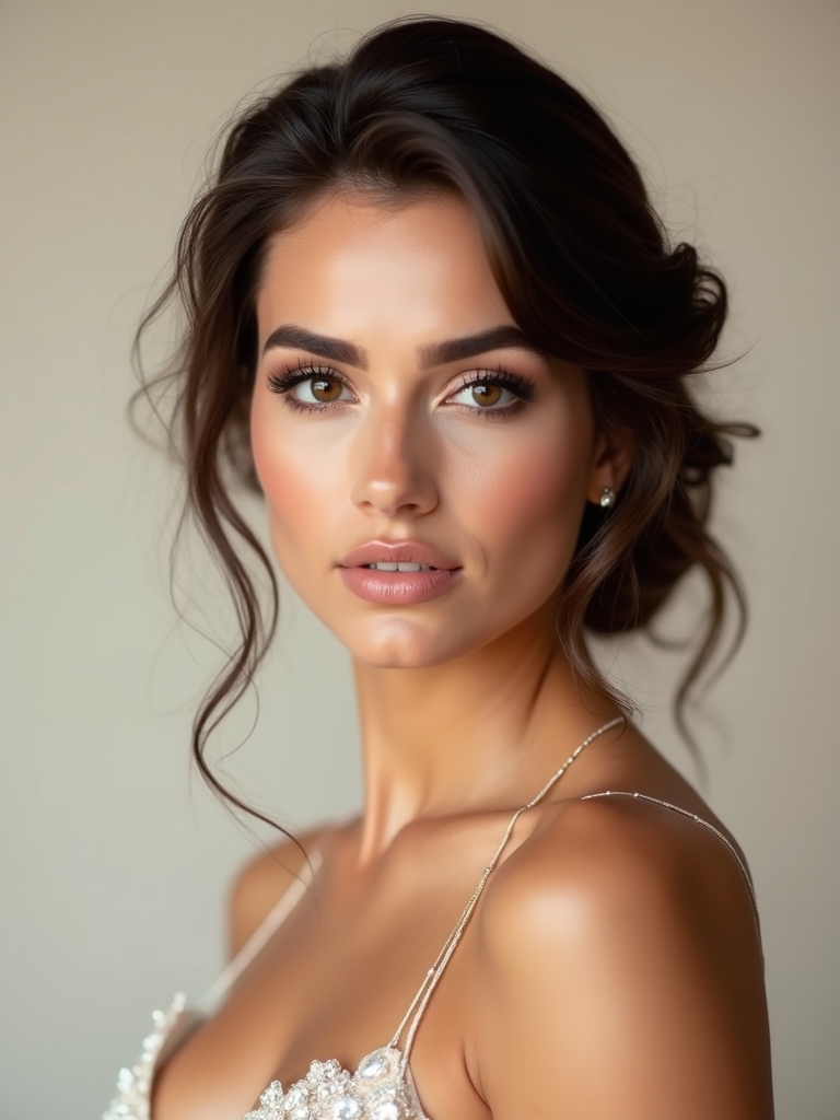 romantic soft glam bridal
