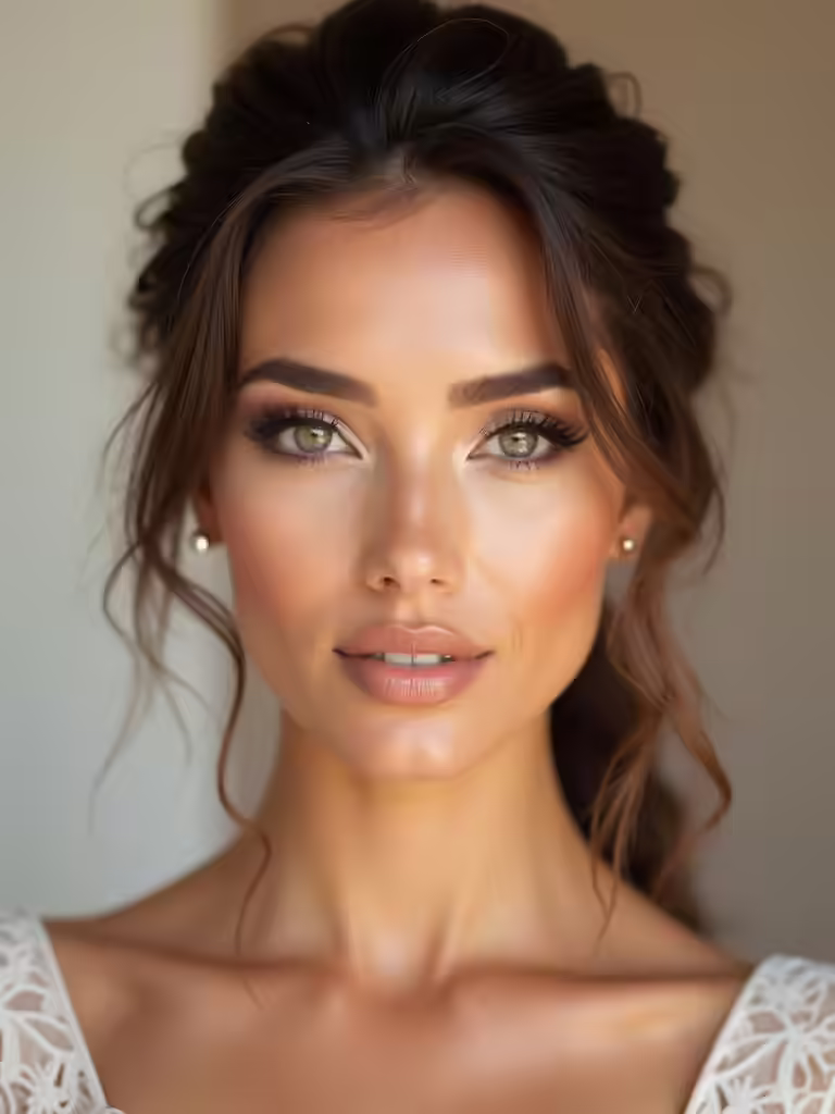 romantic soft glam wedding makeup