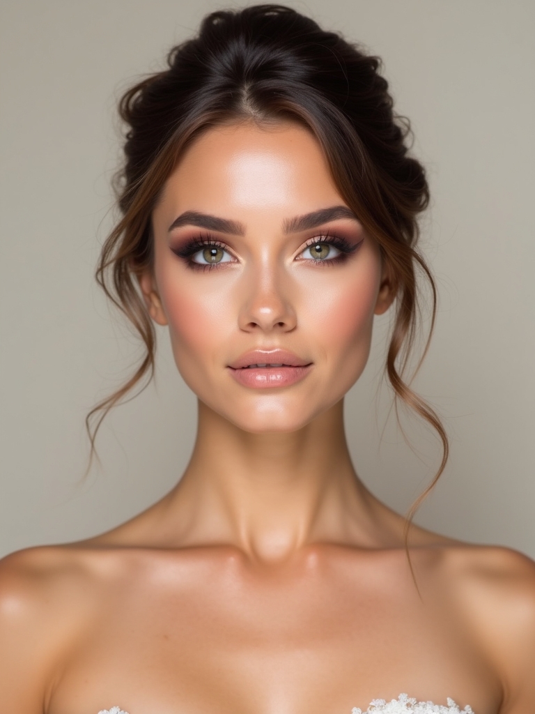 romantic soft rose smokey eye