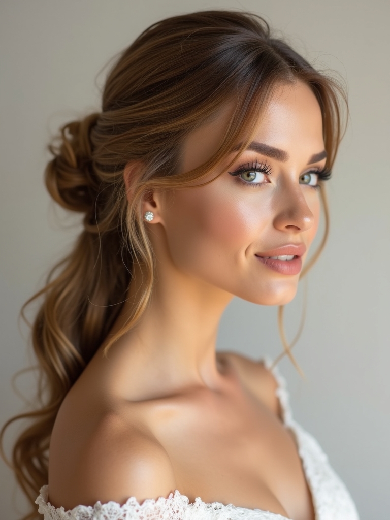 romantic soft textured ponytail