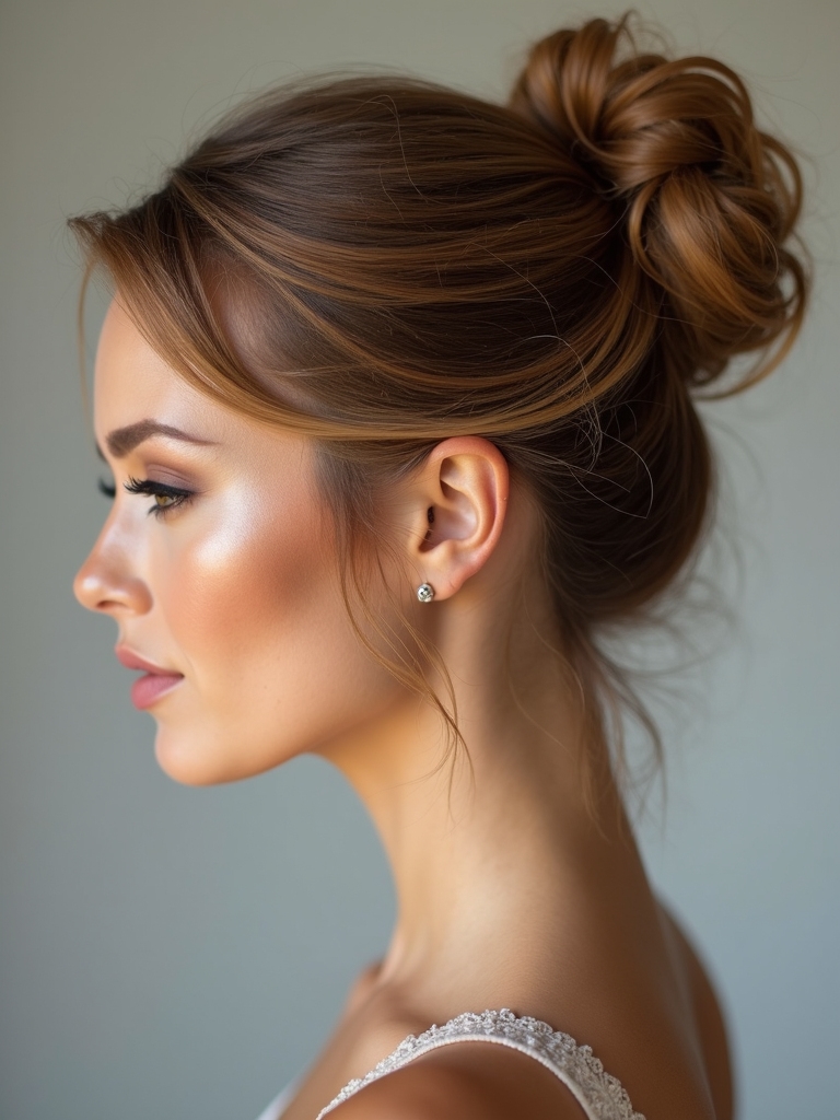 romantic soft textured updo