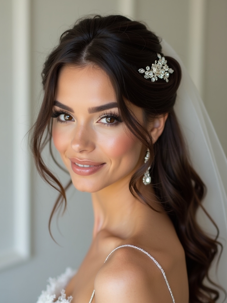 romantic soft twists veil
