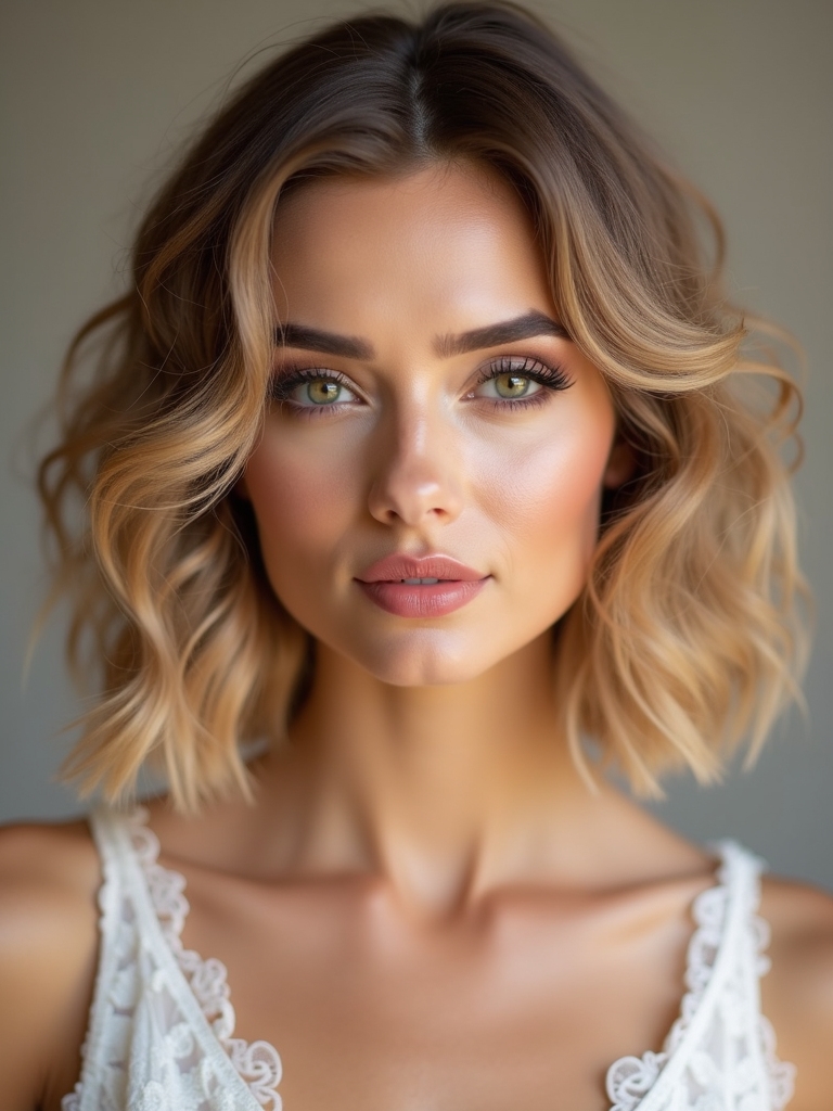 romantic soft waves bob