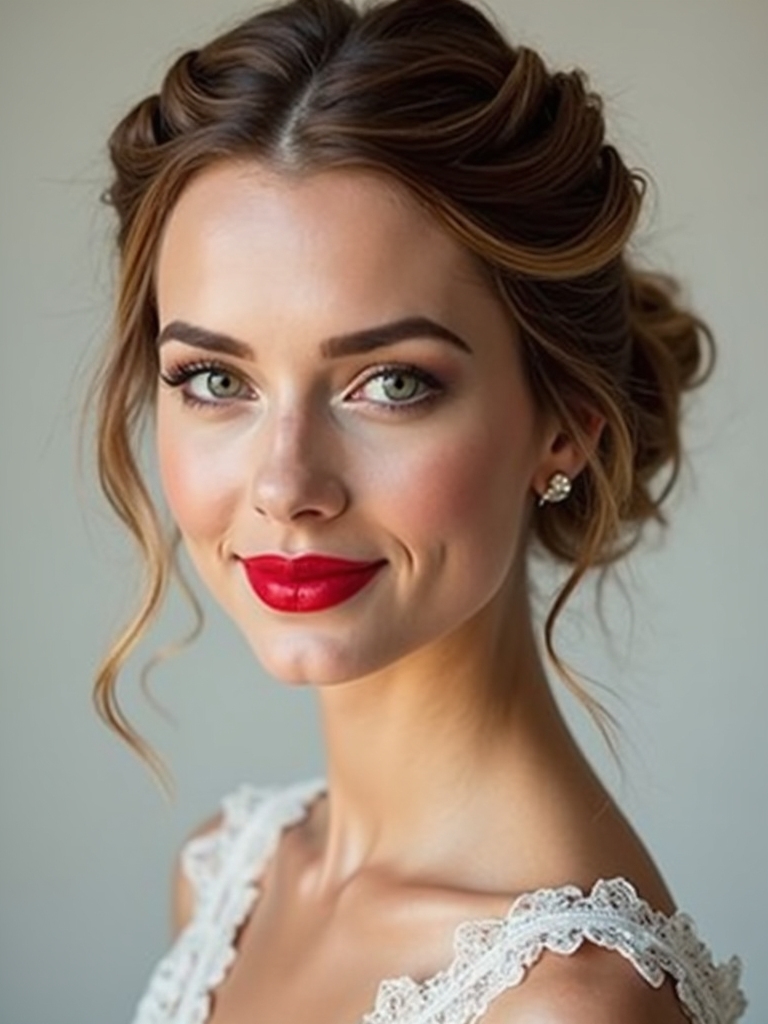 romantic twisted updo elegance