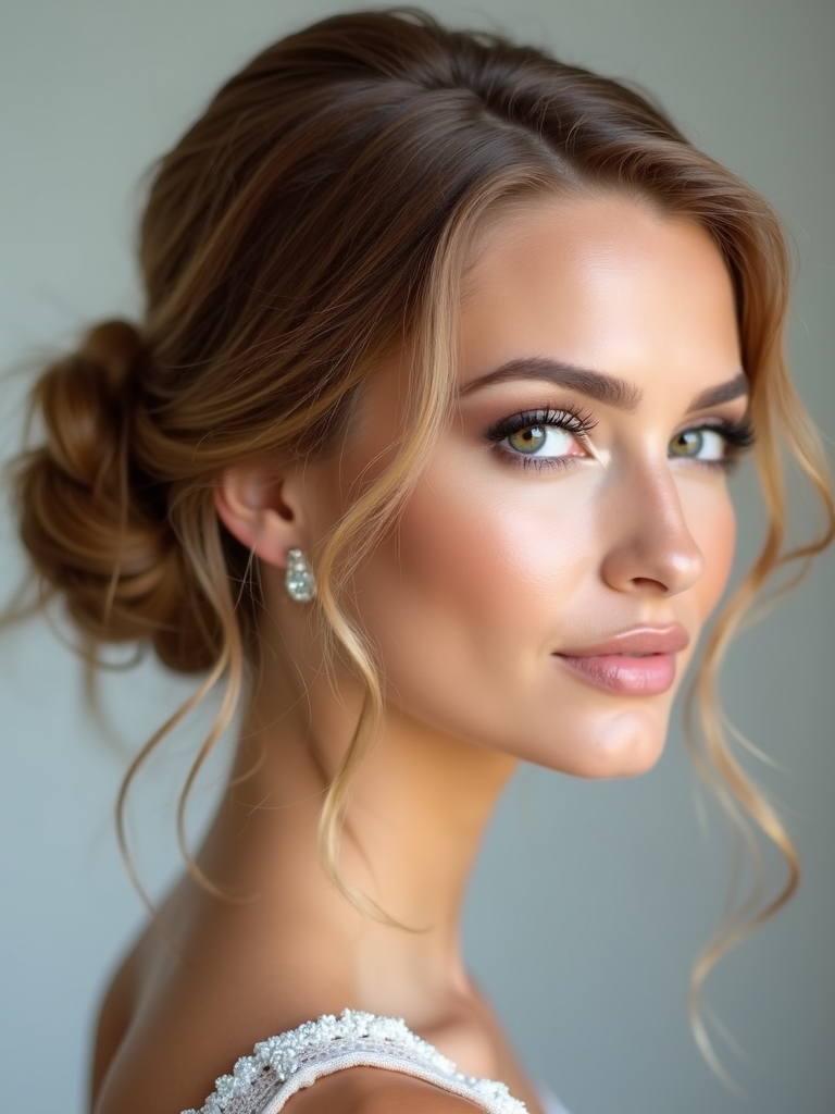 romantic versatile half up bun