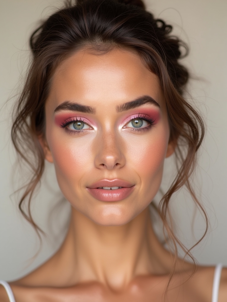 rose hued wedding makeup ideas