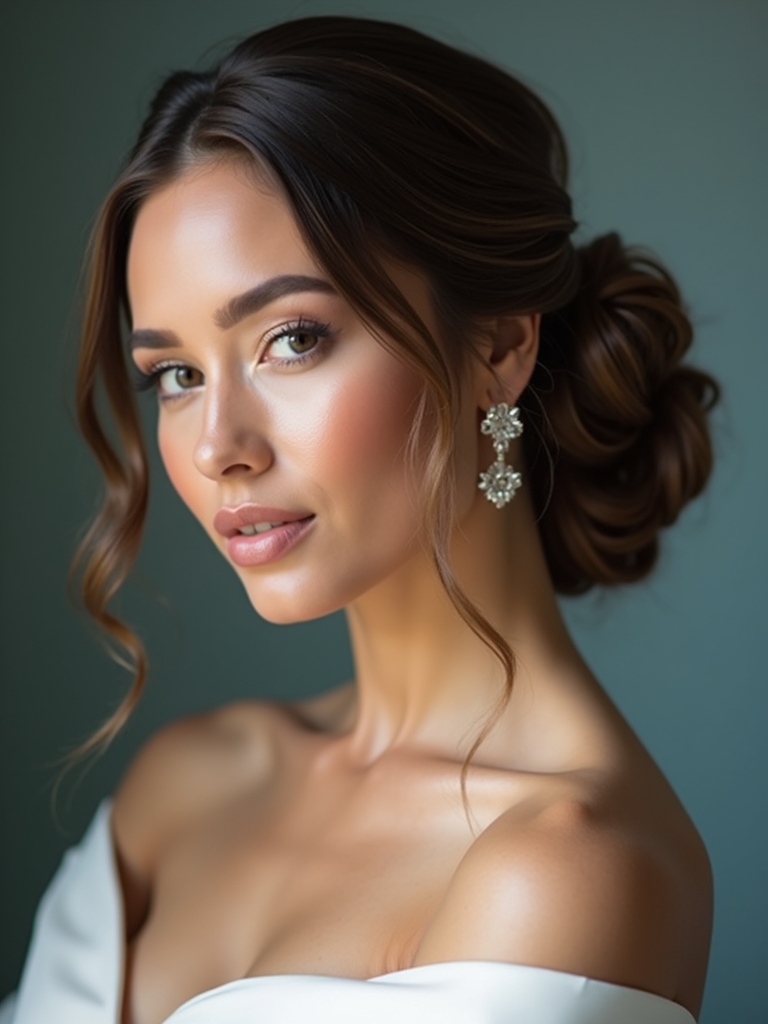 satin finish sleek low bun