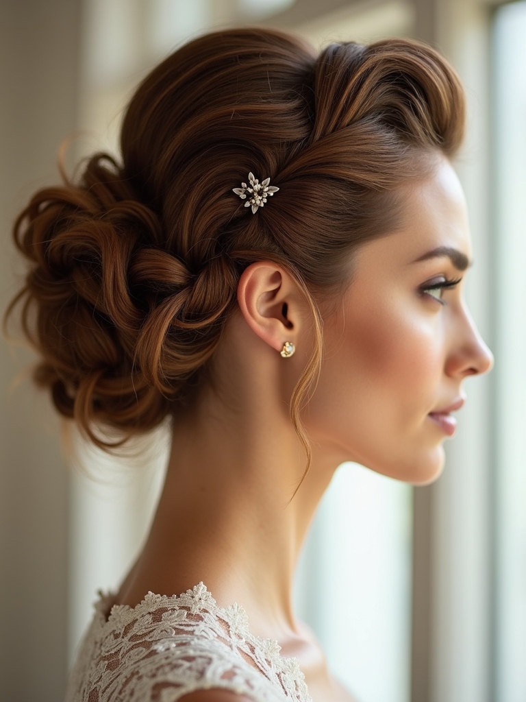 sculpted architectural updo elegance
