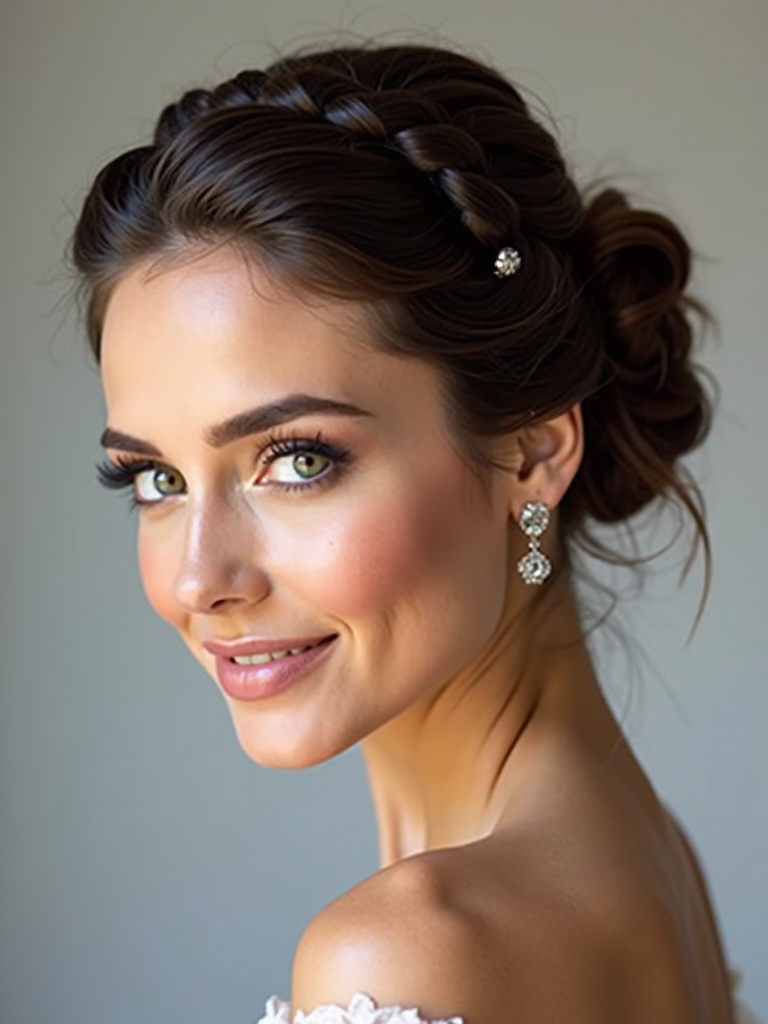 sculpted ponytail bridal elegance