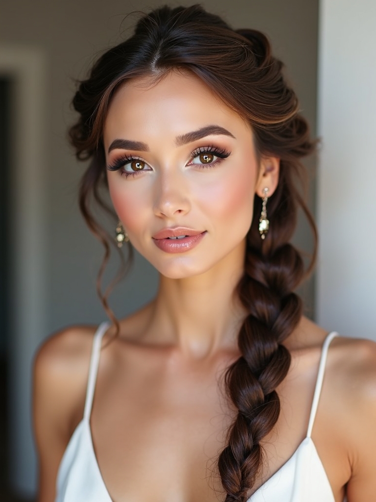 secure and elegant waterfall braids