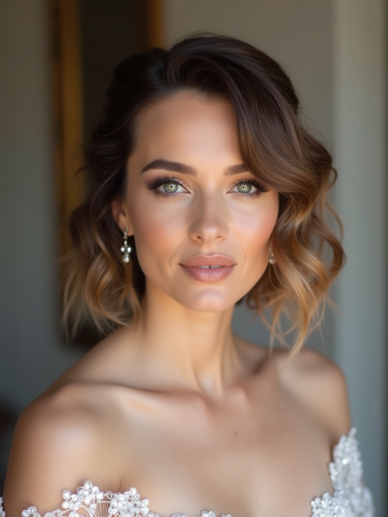 secure romantic half up style