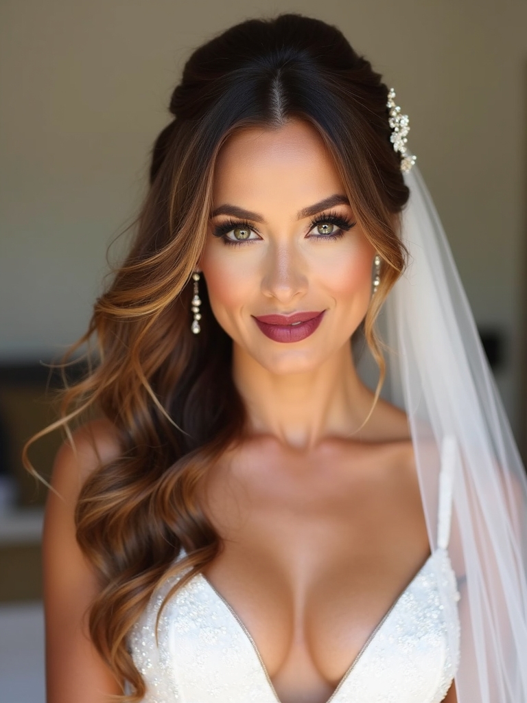securely anchored veil styles