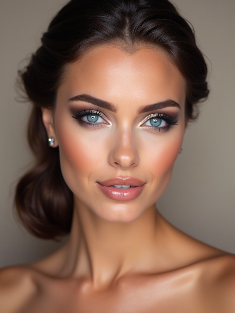 shimmering metallics for blue eyes