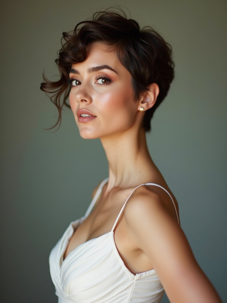 short hair bridesmaid styling