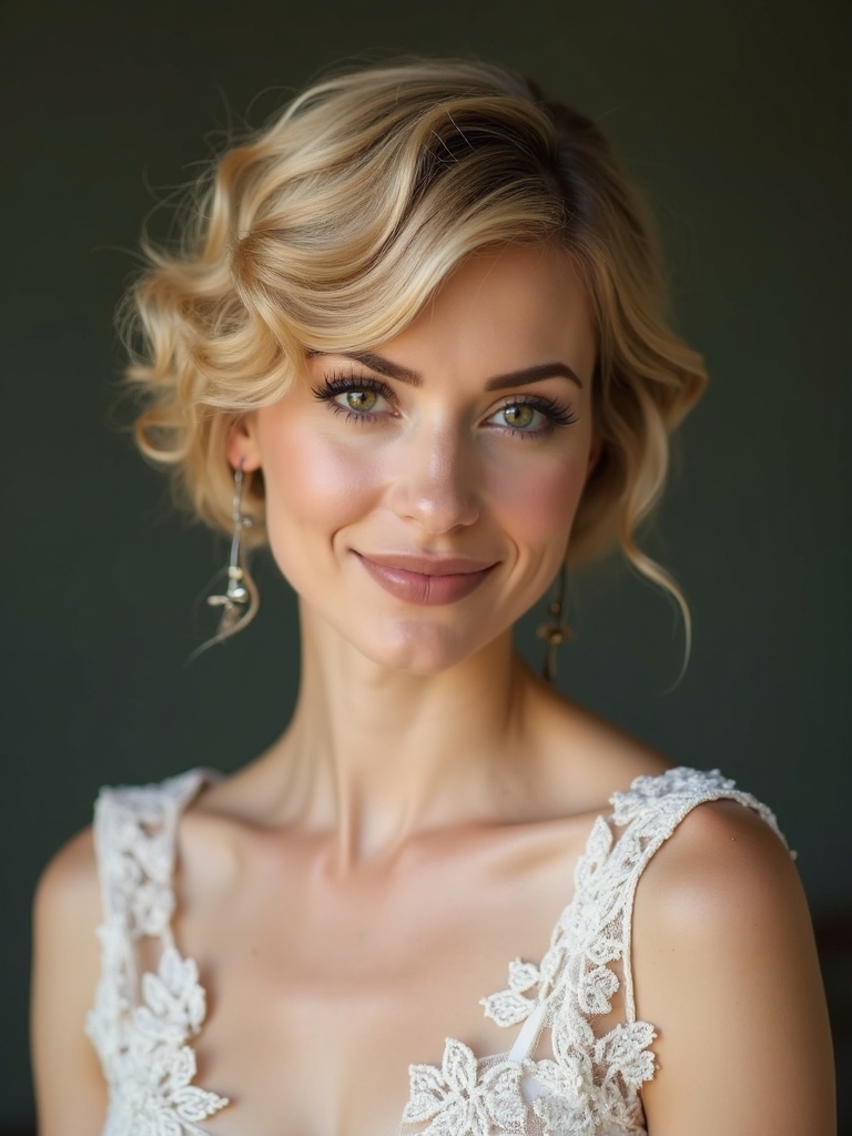 short hair confident elegance
