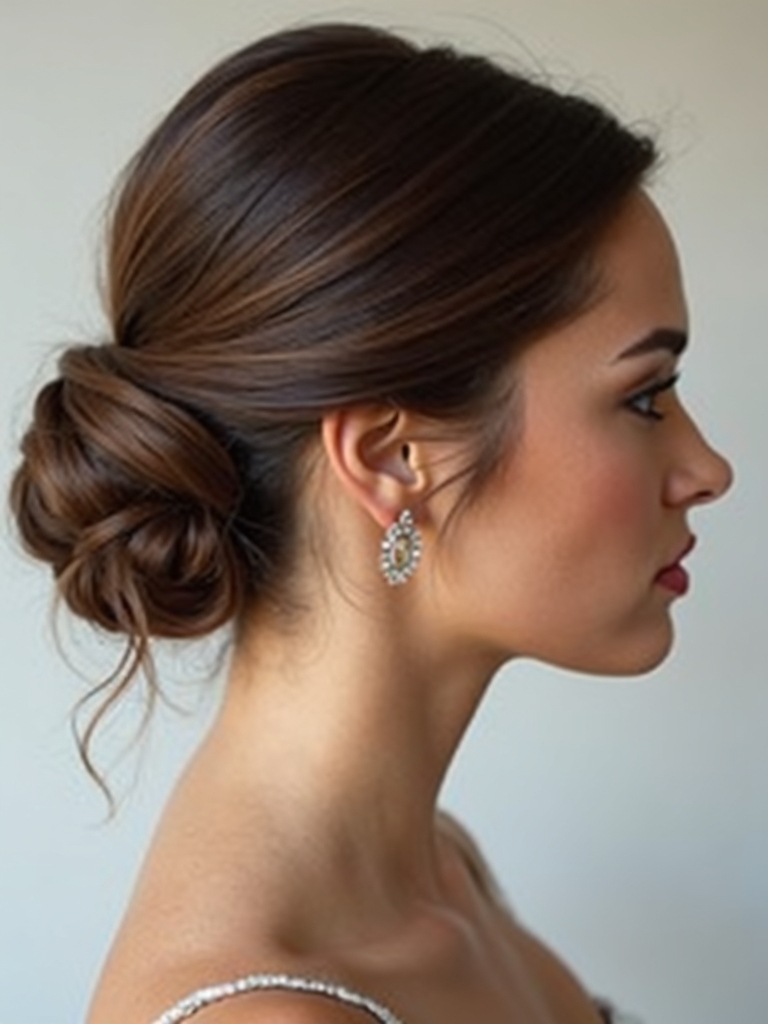 sleek bun with elegance