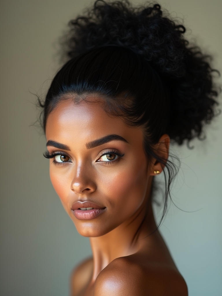 sleek bun with subtle edge