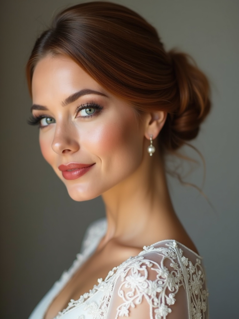 sleek chignon for elegance
