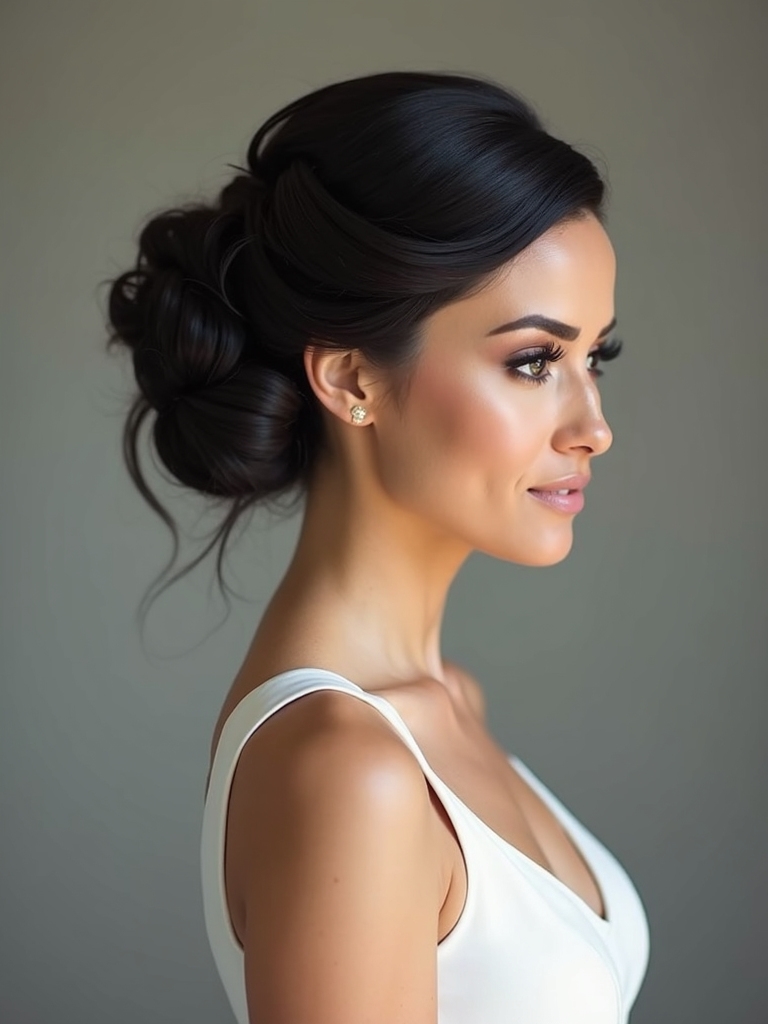 sleek chignon for elegance