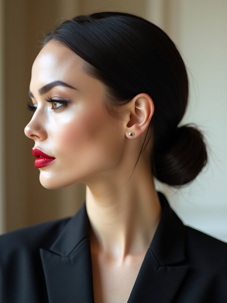 sleek chignon with precision