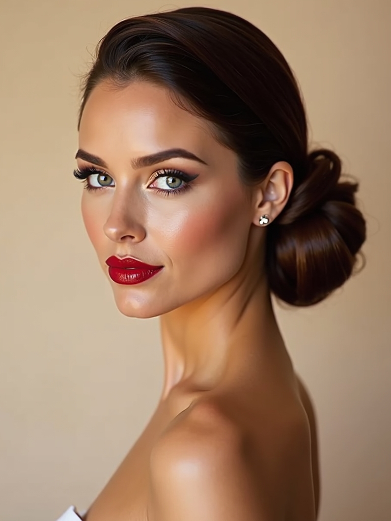 sleek elegant photo ready hairstyle