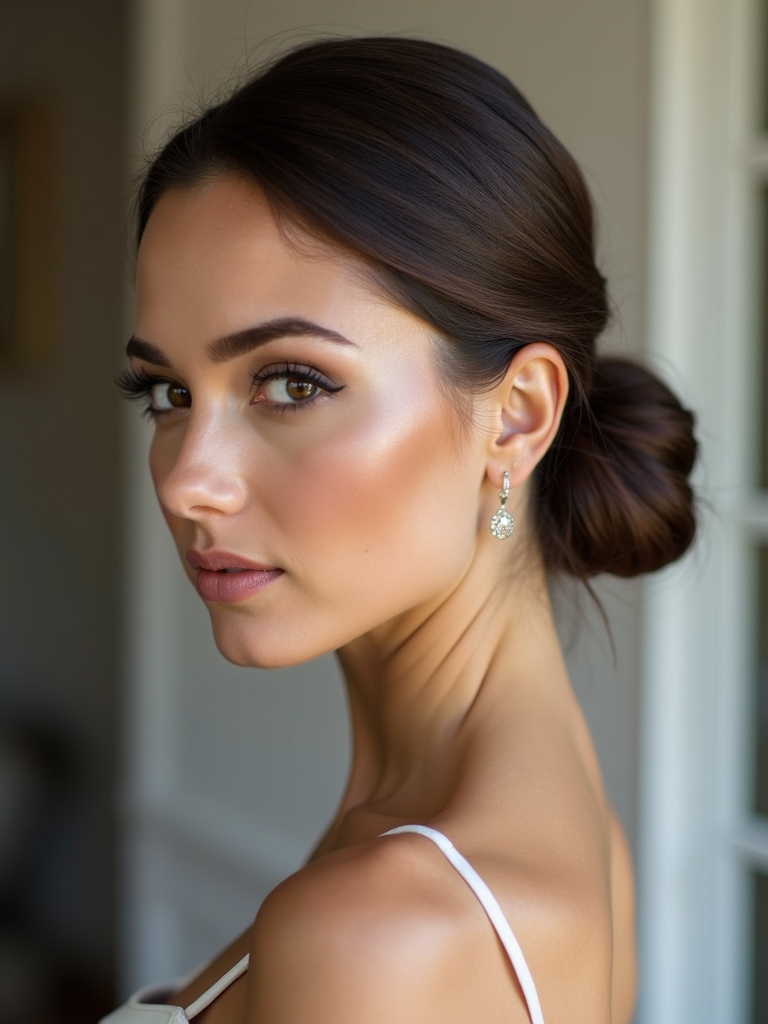 sleek elegant timeless bun