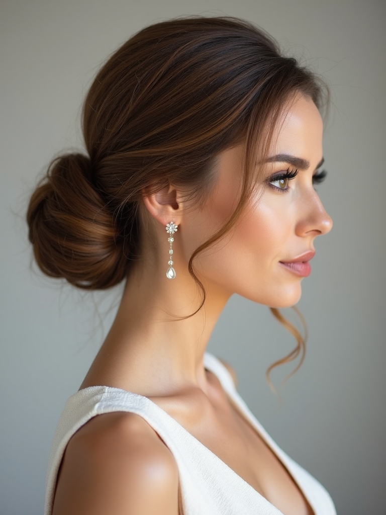 sleek elegant versatile bridal hairstyle
