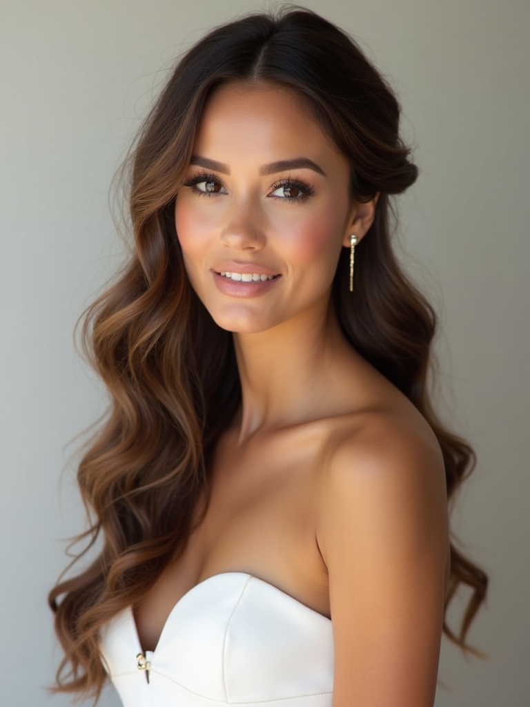 sleek half up hairstyle shine