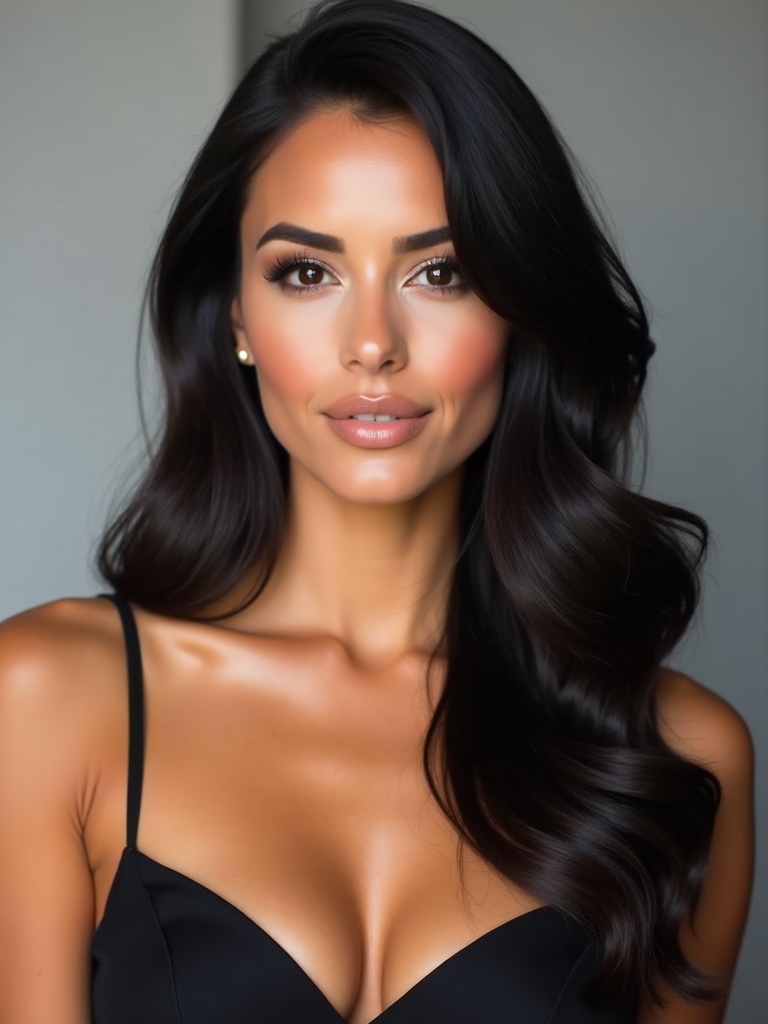 sleek hidden side part