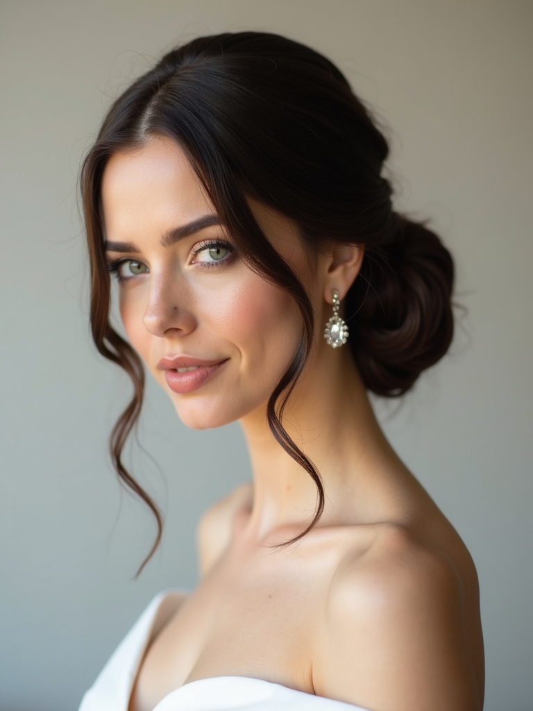 sleek low bun elegance