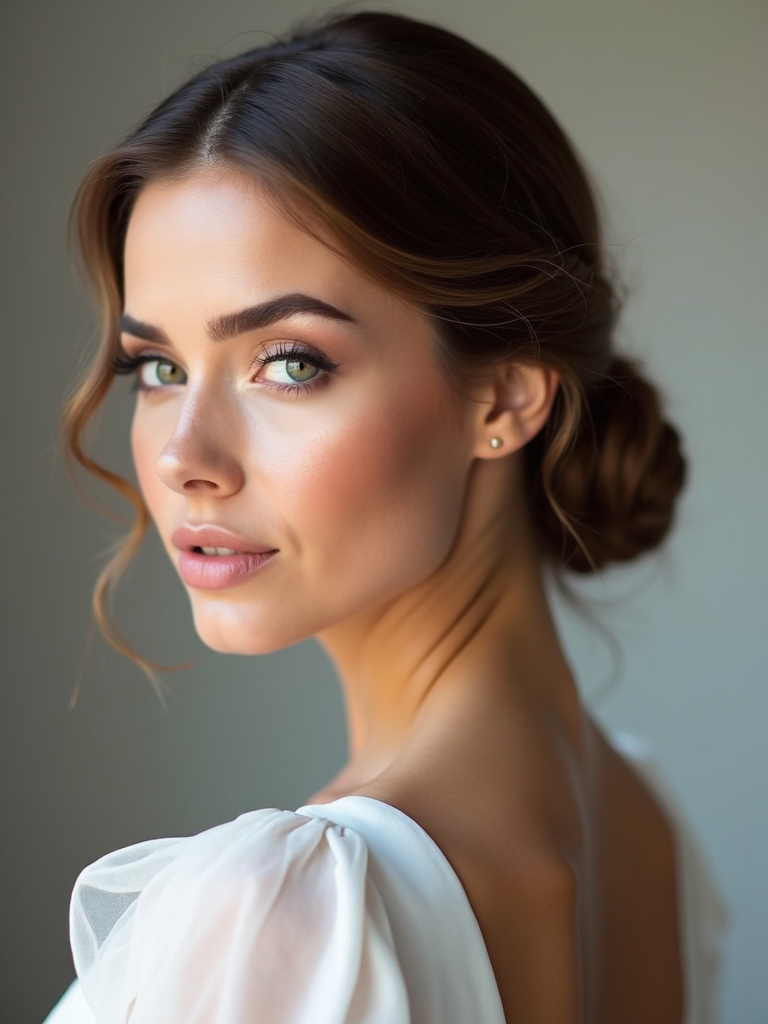 sleek low bun elegance