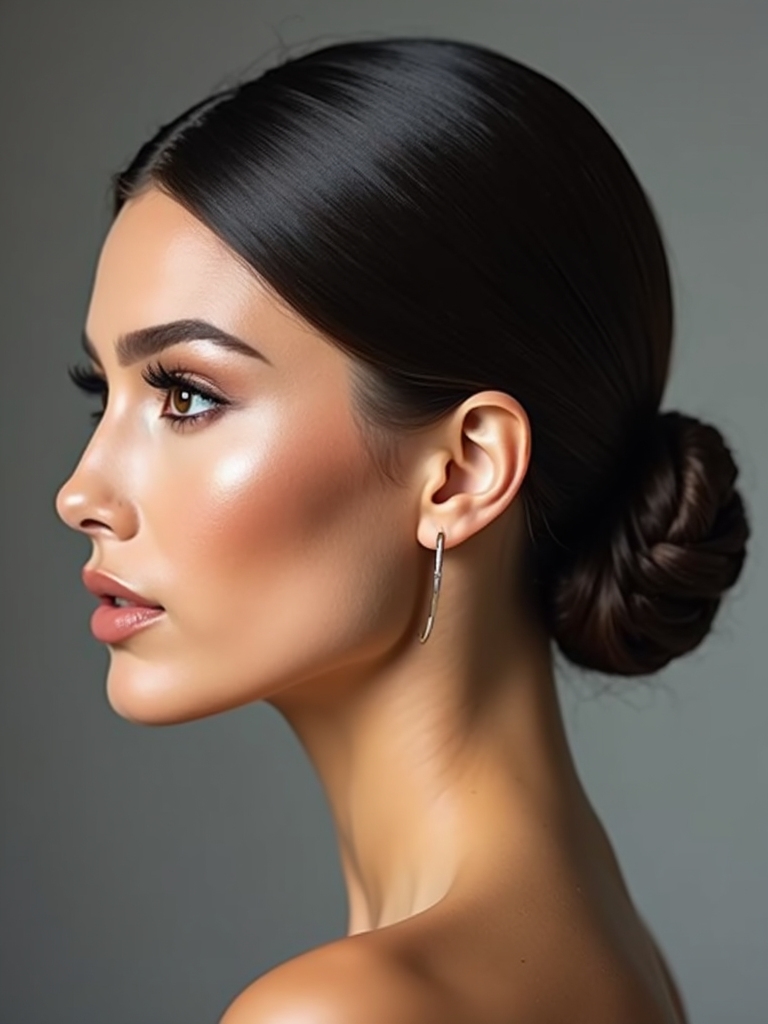 sleek low bun elegance