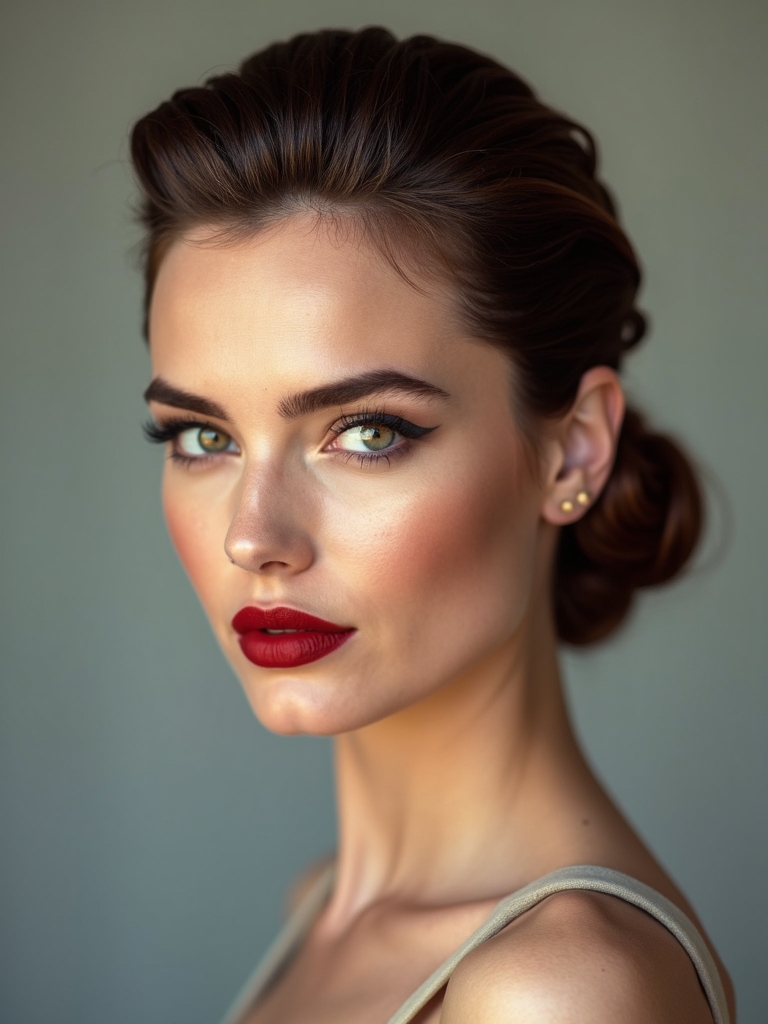 sleek low bun elegance