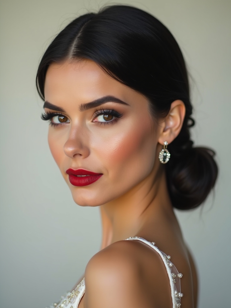 sleek low pigtails elegance