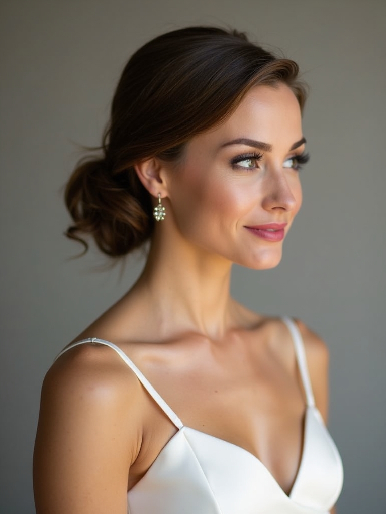 sleek low ponytail elegance