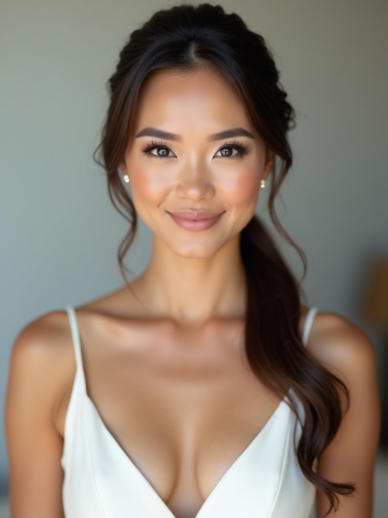 sleek low ponytail elegance
