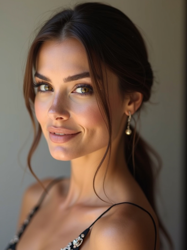 sleek low ponytail elegance