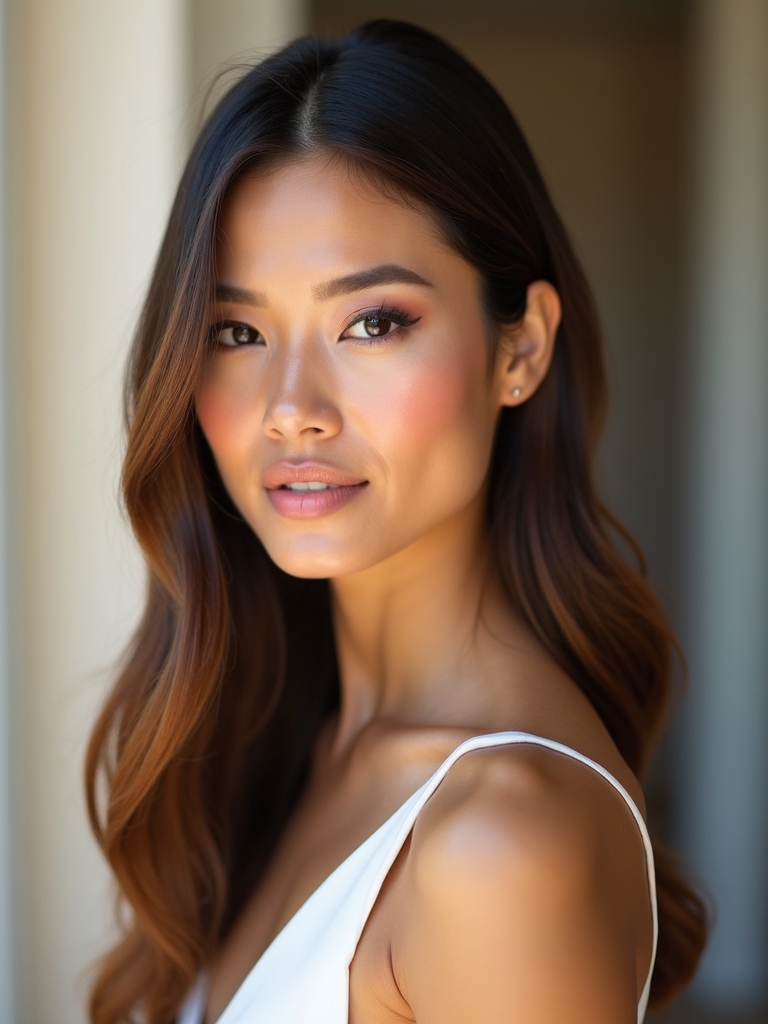 sleek minimalist hair styling