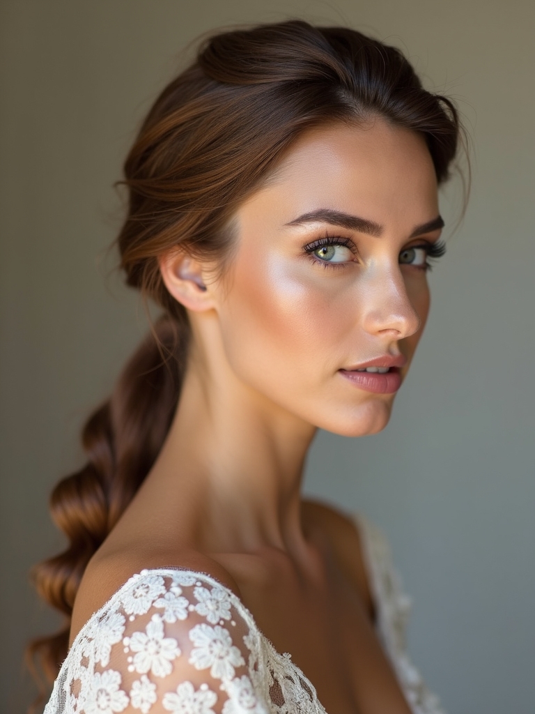 sleek minimalist ponytail style